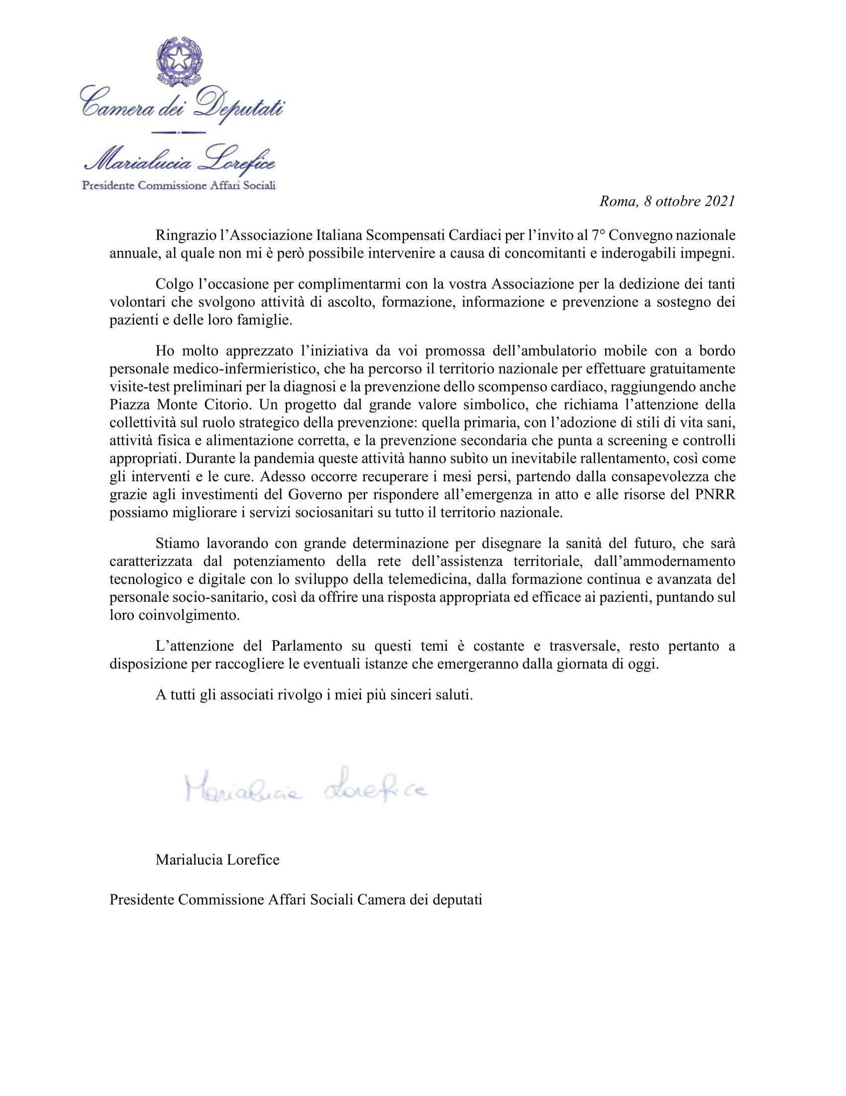 saluto Lorefice convegno scompensati cardiaci 1